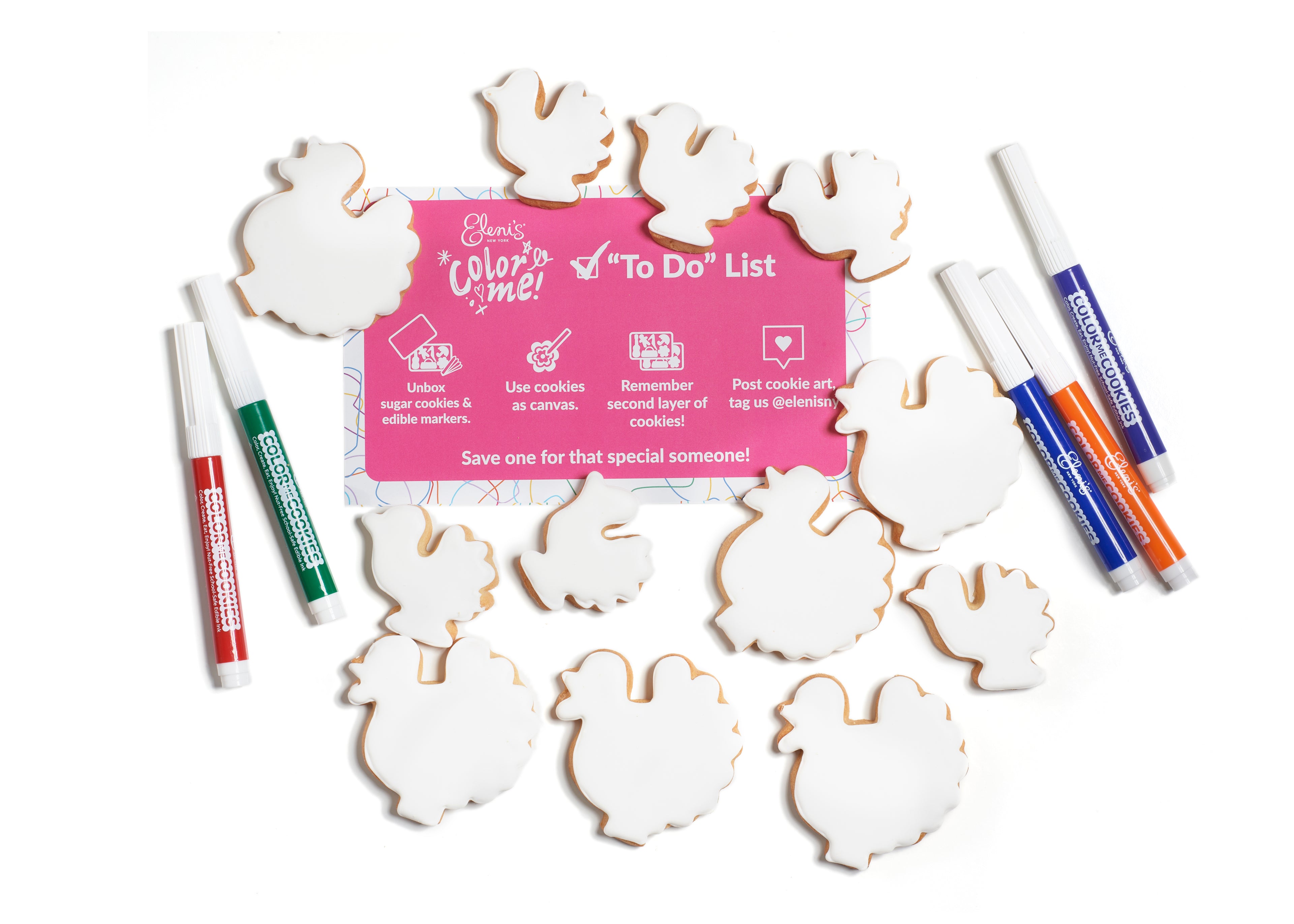 COLOR ME! Turkey Cookie Gift Tin