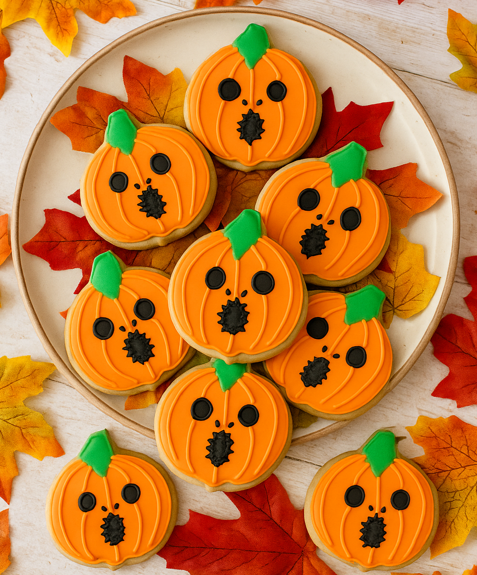 OrangePumpkinIndividualCookie