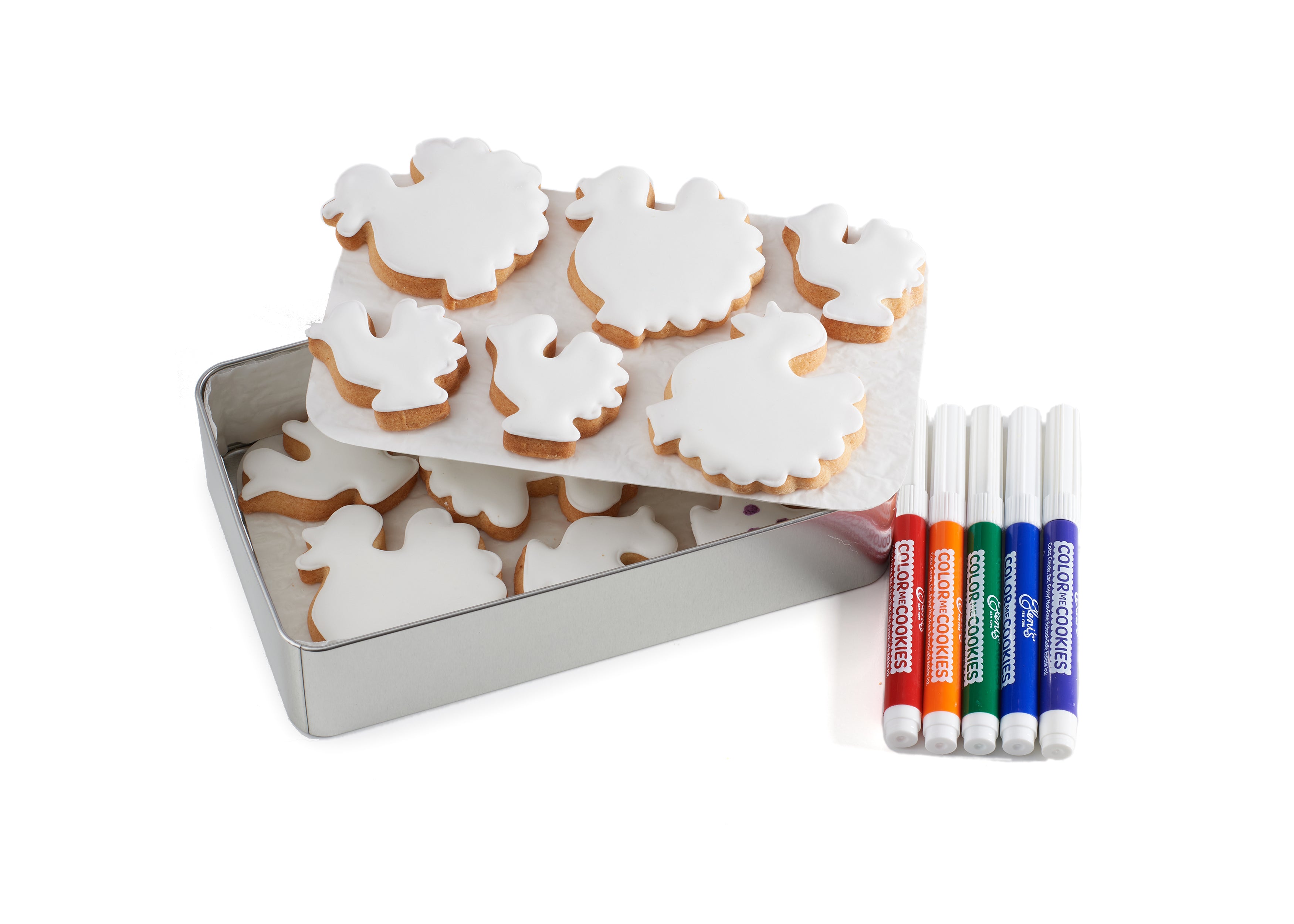 COLOR ME! Turkey Cookie Gift Tin