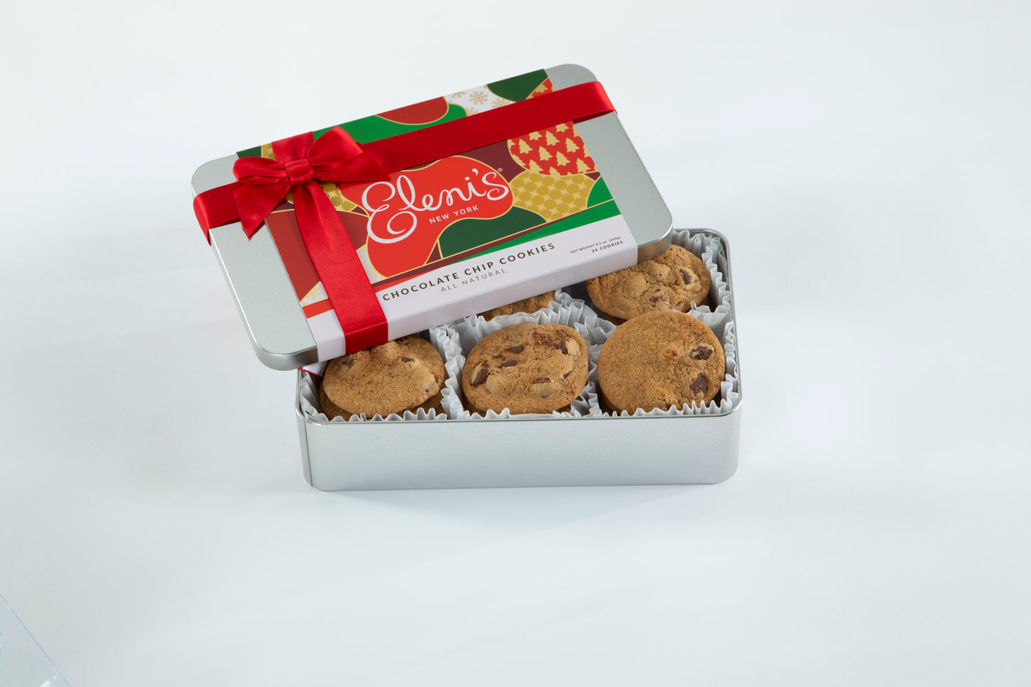 Festive Chocolate Chip Cookie Tin Party Favor