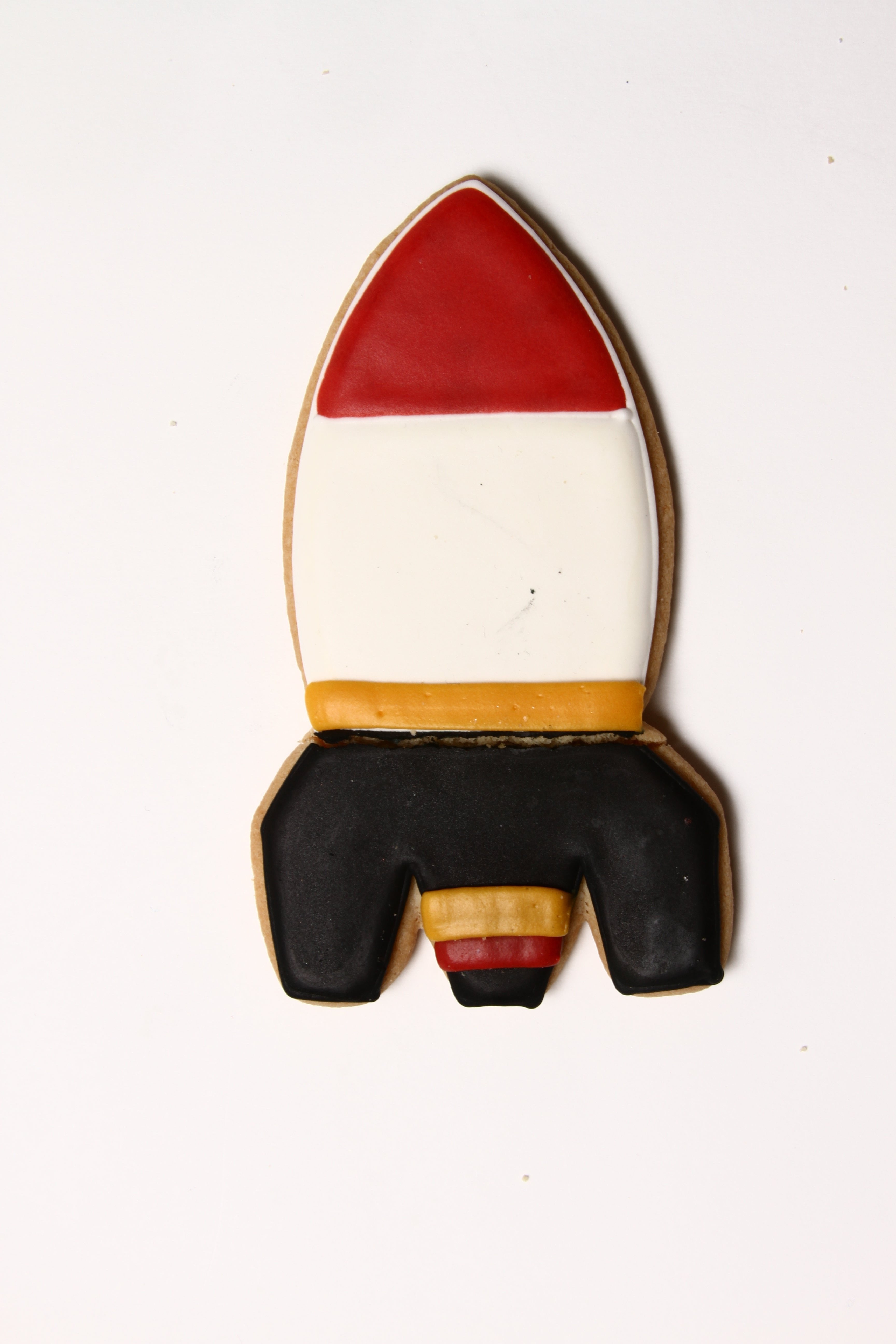 Custom Rocket Ship Iced Party Favor Cookie