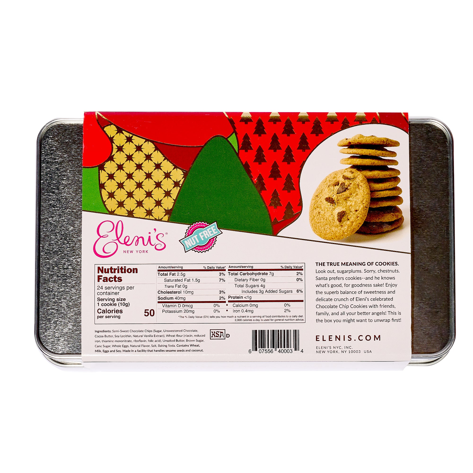 Merry Christmas Chocolate Chip Gift Tin