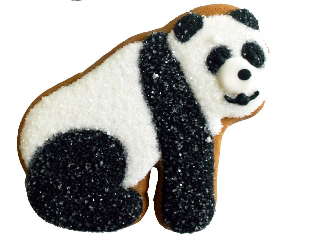 Image of panda bear sugar cookie