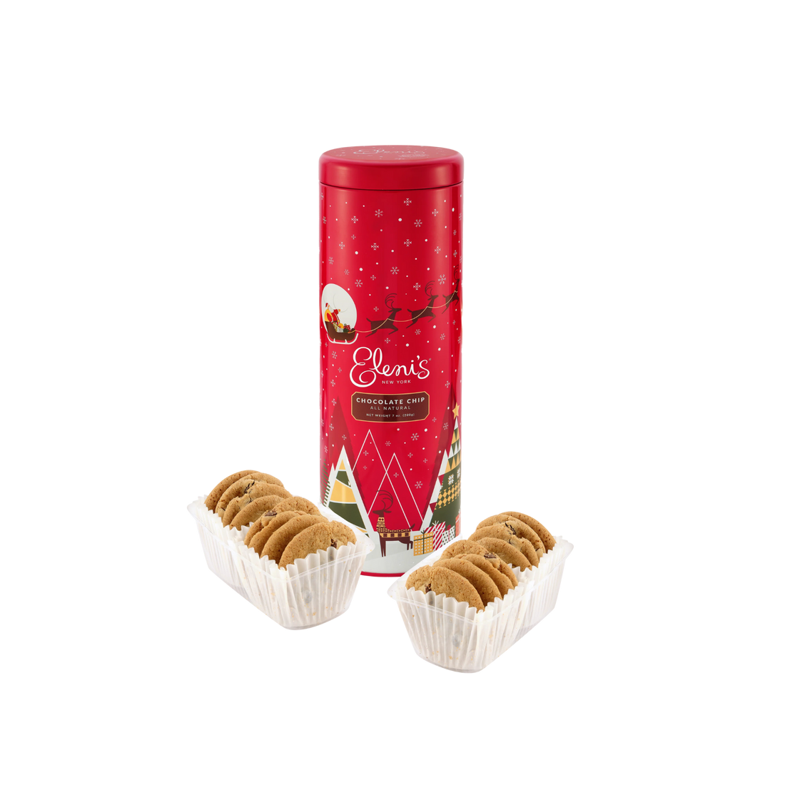 Santa Clause Chocolate Chip Cookie Tin (Set of 9)